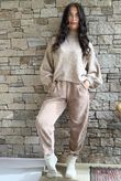 Nuk Stretch Velour Tapered Pant Camel